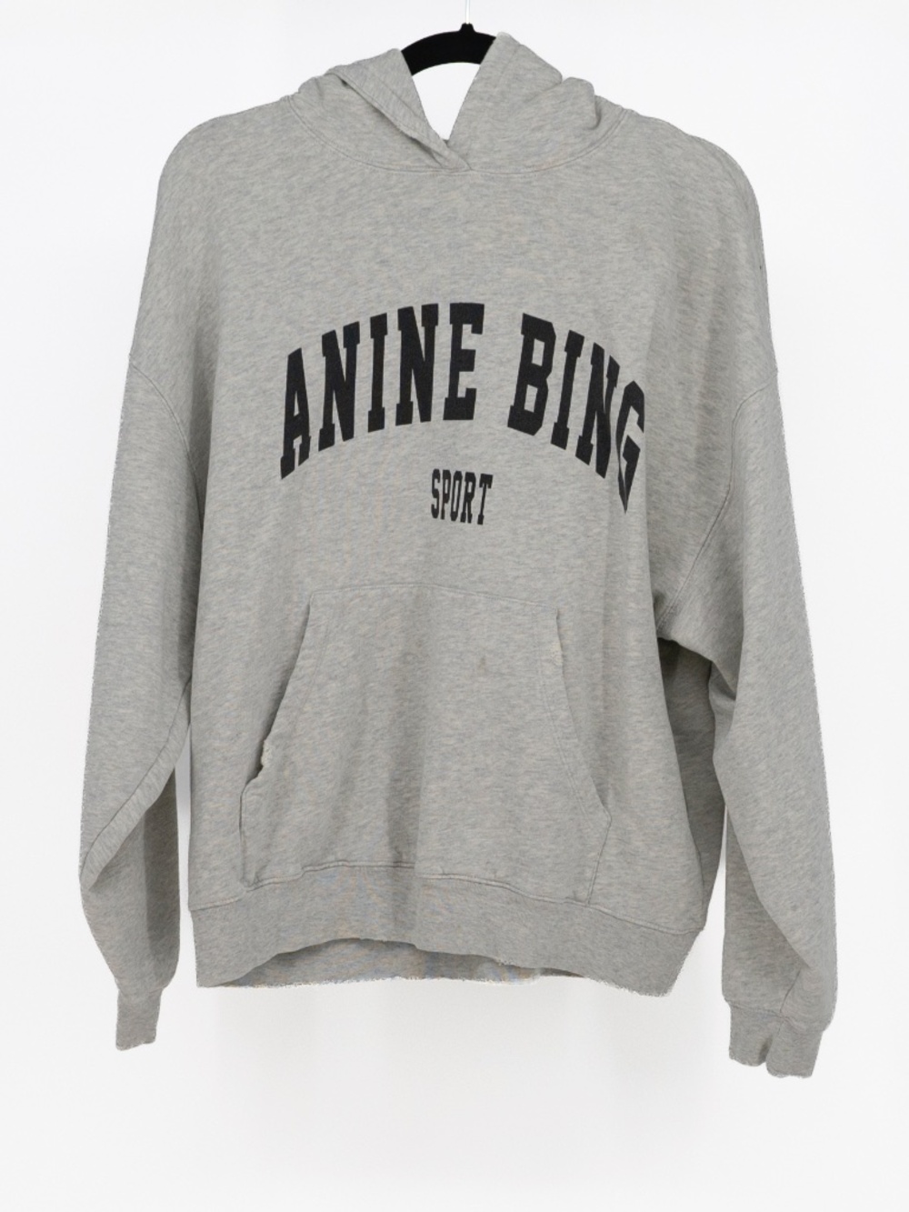 Anine Bing Sport Harvey Logo Graphic Print Cotton Terry Line Hoodie Sweatshirt S